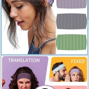 Colorful Striped Headbands (4pcs)